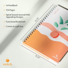 Switch Research Emotions Journal - Self Care Journal - Psychologist-Backed Manifestation Journal - Therapist Recommended Affirmation - Beautiful Self Care for Women - Size: A4