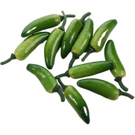 Zenarao Fake Pepper, 10Pcs Green Pepper Simulation Lifelike Hot Chili for Home Kitchen Party Pub Decoration Cabinet Ornament