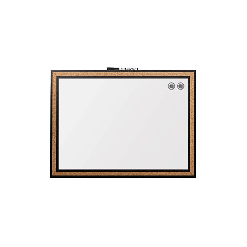 Quartet Dry-Erase Board/Whiteboard, 17"x23", Magnetic, Cork Frame (13765)