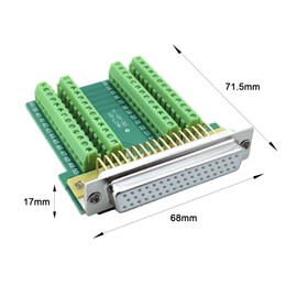 DB50 Connector,Female D-SUB Header to 50-pin Port Terminal Adapter Breakout Board No Soldering Needed,with Nuts