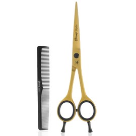 Classy M Hair Cutting Scissors Professional - Left & Right Handed Hair Trimming Scissor with Comb (Razor Sharp) Stainless Steel Barber HairCut Scissors for Men Women & Children - Pro Hair Cutting Tool