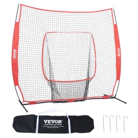 VEVOR 7x7 ft Baseball Softball Practice Net Hitting Batting Training Carry Bag