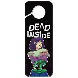 GRAPHICS & MORE Dead Inside Girl with Exposed Skeleton Bones Plastic Door Knob Hanger Sign