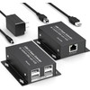 USB Extender Over Ethernet USB 2.0 HUB RJ45 Cat5e/6, 196ft/60m,