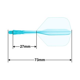 Lavishio Pack of 3 Professional Very Durable 2-in-1 Combined Dart Flights and Shafts Dart Flights with Shaft, Dart Shafts and Flights, Dart Flyer with Integrated Sheep (Blue-Green)