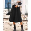 Kate Kasin 2025 Women's Black Pleated Midi Skirt Long High