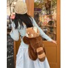 AWXZOM red panda bag Red Panda Plush Backpack cute Animal