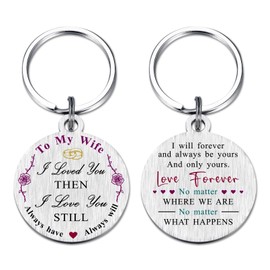 EE&YU Wife Christmas Keyring Gifts - Wife Birthday Gifts, I Love Wife Gifts, Best Wife Key Ring, Wife Anniversary Present, Wife Wedding Gifts from Husband