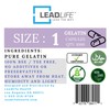 LEADLIFE Size 1 Empty Capsules - 1000 Count Empty Gelatin