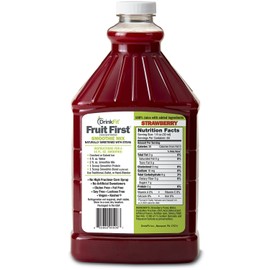 DrinkFit Fruit Smoothie | Real Fruit Puree, Low Sugar, Gluten-Free & Non-GMO, Strawberry Smoothie Mix - Makes 32 Smoothies, 64 Fl Oz (Strawberry)