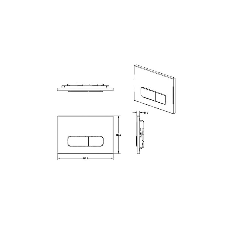 Wunderbad Push Plate Brushed Nickel Compatible with Geberit Duofix Sigma