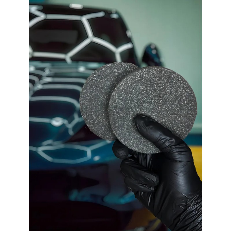 10 Piezas Esponjas Redondas Detallar Autos Armor All Cera Negro