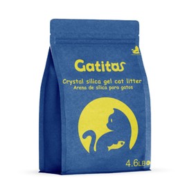 Gatitos Cat Litter Crystals Non Clumping Unscented Silica Gel Cat Litter Lightweight Ultra Absorbment Superior Odor Control Dust Free Low Tracking for Less Mess 4.6LB/Pack*2