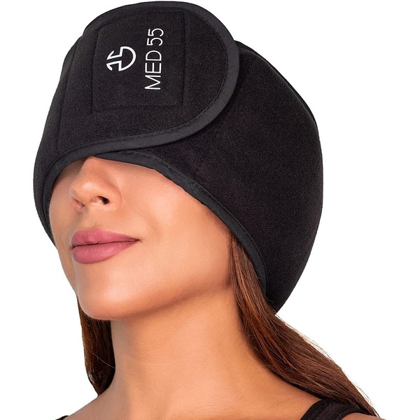 Headache & Migraine Relief Wrap Hat | Hot & Cold Gel Ice Pack, Warm Cold Compress Therapy Wrap for Tension Headache Relief, Stress, Pain Relief & Sinus Pressure Reusable & Flexible with Velcro Closure