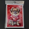 Caroline's Treasures DAC5450GCA7P Tibetan Spaniel My Valentine Greeting Cards Pack