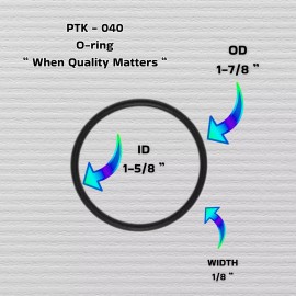 POOLTEK USA U9-199, O-ring Replacement PTK-040. (2-PACK + FREE LUBE) For Sta-Rite