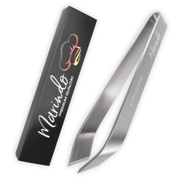 Marindo Professional Bone Tongs (Pointed 12 cm) | Bone Tongs for Fish | Bone Tweezers | Herringbone Tongs | Herringbone Tweezers | Dishwasher Safe | Stainless Steel