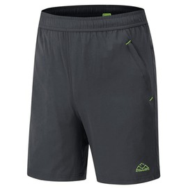 donhobo Men's Outdoor Quick Dry Lightweight Sports Hiking Shorts Zipper Pockets (Dark Grey,S)