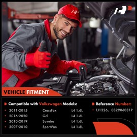 A-Premium - Juego de 4 inyectores de combustible compatibles con Volkswagen CrossFox 2011-2015, Gol 2016-2020, Saveiro 2010-2019, SportVan 2007-2010, 1.6L, reemplazo# 032906031P