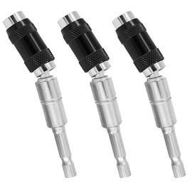 Gasea 3 Packs Magnetic Rotary Screw Drill Tip, 1/4 inch Pivoting Drill Bit Holder with 20° Pivot Mode Quick Change Screwdriver Extension Rod Bit Holder Drive Guide Drill Bit Set