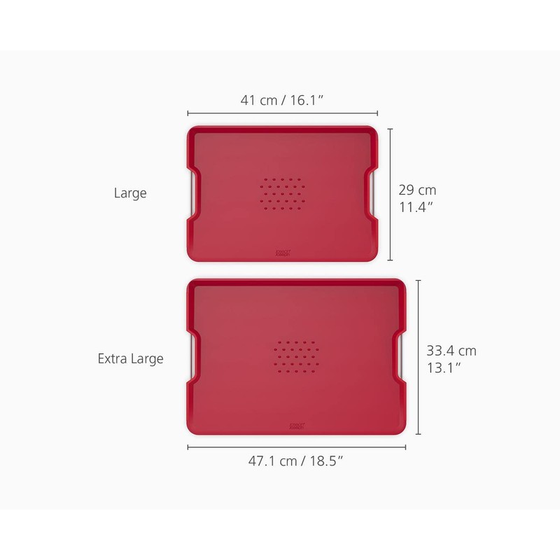 Joseph Joseph Cut&Carve Plus - Non-Slip, Multi-Function, Double-Sided Cutting Board