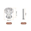 sourcing map 2 Pcs Crystal Knobs 25 mm Drawer Pulls
