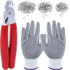Rustark Hog Ring Pliers Set With 240 Galvanized Hog Rings