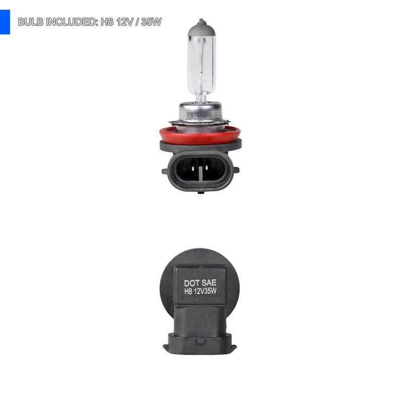 Spec-D Tuning Clear Driving Fog Lights + Bulbs + Switch