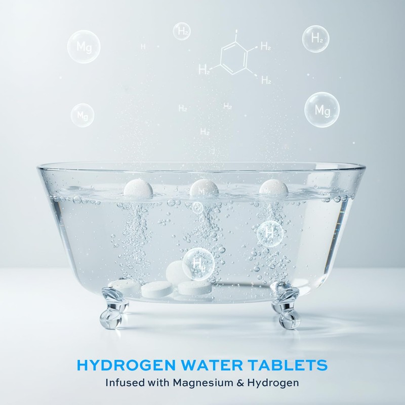 XLEMLAB Hydrogen Bath Bombs Tablets,H2 Tablets with Magnesium for Muscle