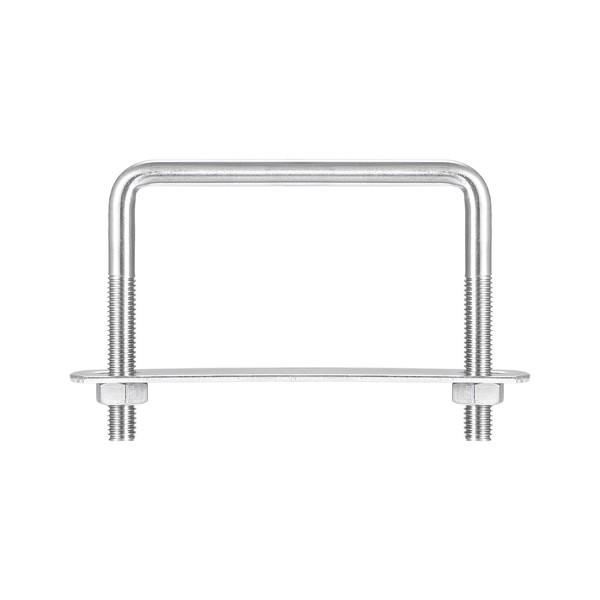 sourcing map Square U-Bolts, 87mm(3.43") Inner Width 70mm Length M8