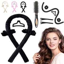 Rizos Sin Calor para Onda Natural, Heatless Curls, Rizador de Cabello Sin Calor, Rizadores de Pelo de Seda con Bandas de Goma, Pinzas, Peine de Pelo  