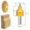 TAIWAIN 5PCS Woodworking Router Bit Set 1/2 Inch Shank, Architectural