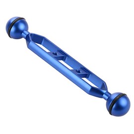 CS PRIORITY CNC Tripod Hold Mount Adapter with Dual Ball Joint Arm 5/7 / 9/11 inch for Gopr Sports Action Video Camera Underwater Diving Accessory (blue,7 inch)