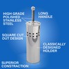 Toilet Brush & Holder, Stainless Steel Silver Chrome Colour |