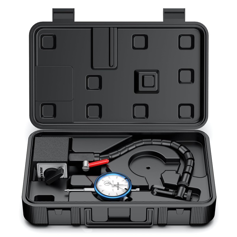 HDLNKAK Dial Indicator 0-1'' with Magnetic Base - Precision Machinist's