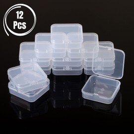 Mr. Pen- Small Plastic Containers, Clear, 12 pcs, Small Bead Organizer, Small Containers for Organizing, Bead Containers, Small Plastic Box, Mini Containers, Small Plastic Storage Containers