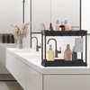 Simple Houseware 2-Tier Standard Under Sink Storage Organizer, Black