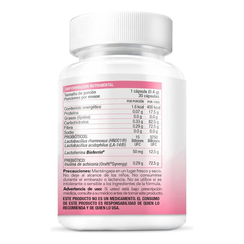 Bio B Probióticos Women con 15 billones UFC Hierro BioFerrin