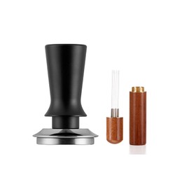 53mm Espresso Tamper Set, Barista Tools Kit for Coffee Machine, Spring-Loaded 304 Stainless Steel Base 30lbs Coffee Calibrated Tamper and Distributer for Enjoying cafes Home Office hotels(53mm)