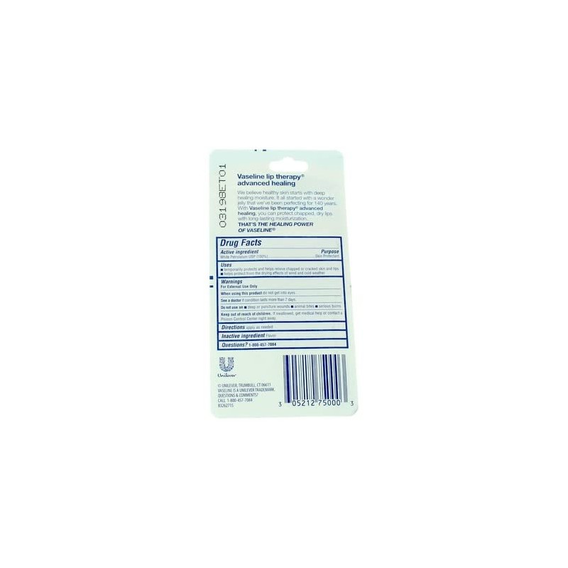 Vaseline Terapia de labios curación avanzada 0.35 oz (paquete de