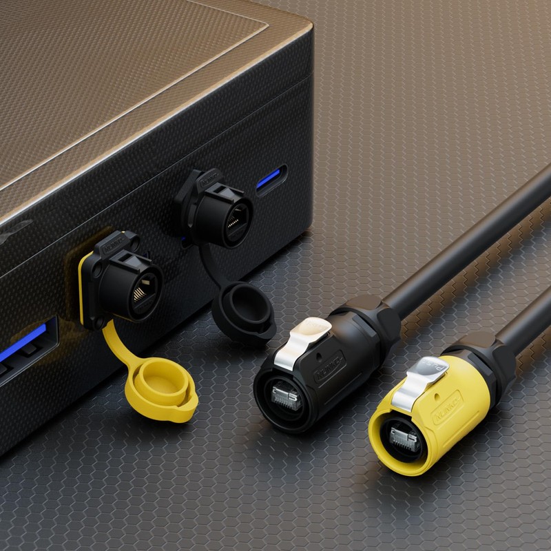 CNLINKO LP-20 RJ45 Panel Mount Socket, CAT6 Ethernet Connector RJ45