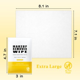 Pack of 200 Makeup Remover Wipes Individually Wrapped,Chamomile Scent,Face Cleansing Wipes Bulk, Travel Towelette Makeup Remover Cloth for Face Cleansing Skin Care Remove Makeup