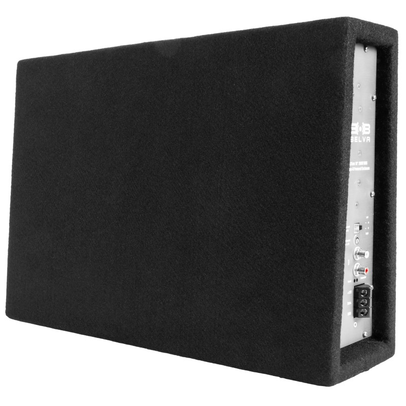 BELVA BPKG10T 600W Peak 10" Shallow-Mount Angled Amplified Loaded Subwoofer