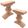 Osborne Wood Products Baron Hardwood Trestle Bench Bases (Set of