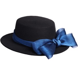 COSDREAMER Women Spanish bow Hat Matador Hat Mexican Sombrero Hat (Blue Bows)