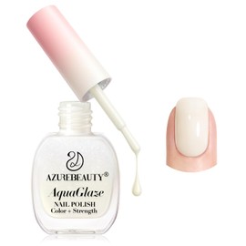 AZUREBEAUTY Nail Polish Strength – Warm White Natural Air Dry Nail Strengthening and Growth for Nail Damage Concealer Rose Scent Gifts for Women