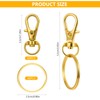 120 Pcs Gold Keyring,Keyrings for Crafting,60Pcs Clasps & 60Pcs Rings(Gold)
