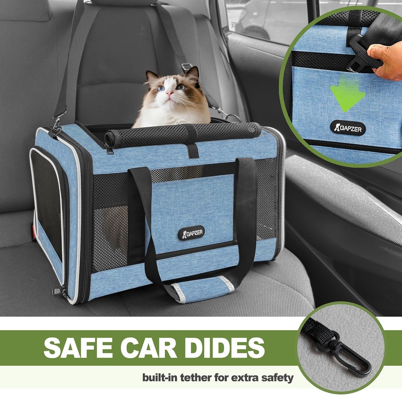 GAPZER Cat Carrier 18 x 11 x 11 Top Loading