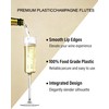 Plastic Champagne Flutes, Disposable Stemless-Look Glasses with Long Stems, Clear