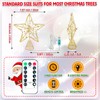 SIXVALA Christmas Star Tree Topper, 10 Inch 20 LED Metal